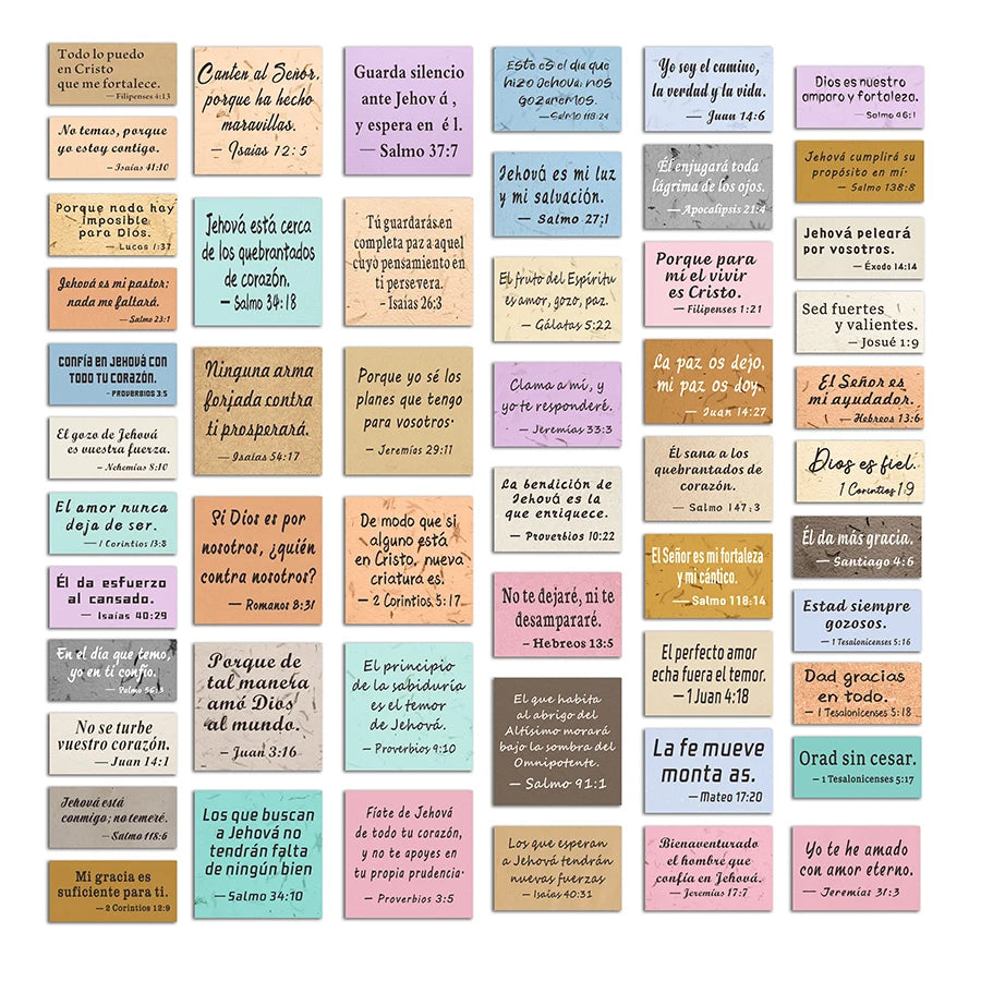 Eterna 52 Pc Spanish faith based Christian stickers pack