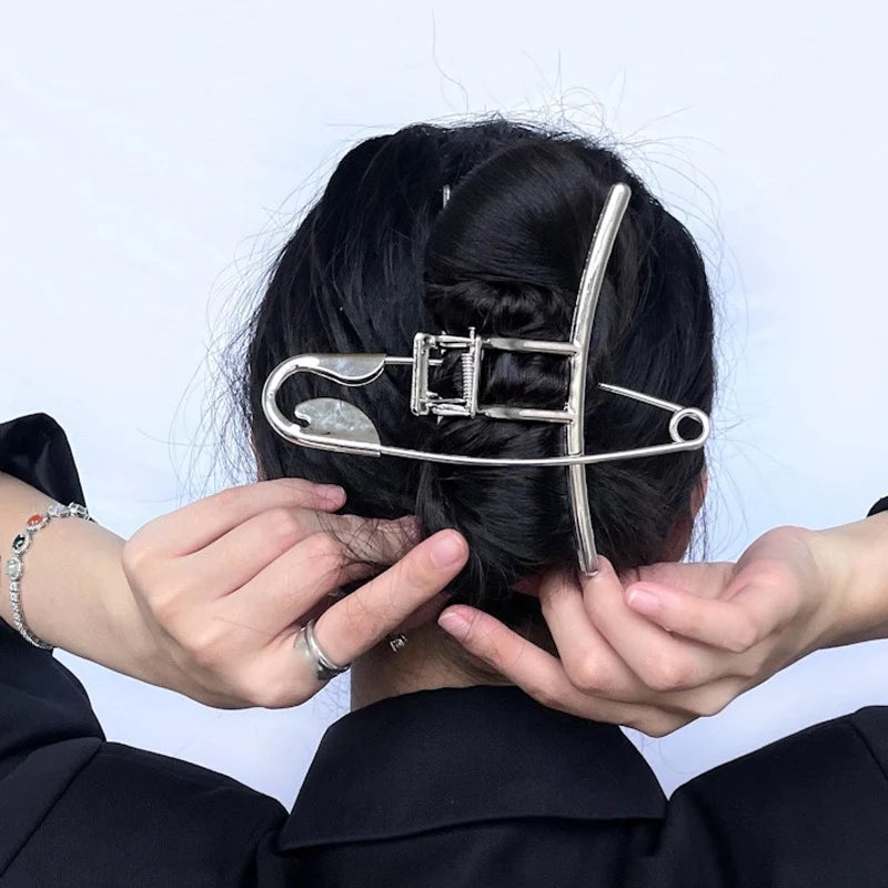 Nocturne Women's large safety pin hair claw