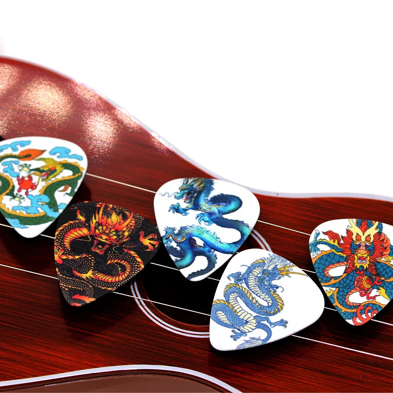 AMPD 10 Pc dragon guitar pick set