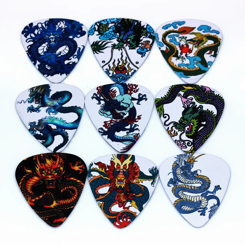 AMPD 10 Pc dragon guitar pick set