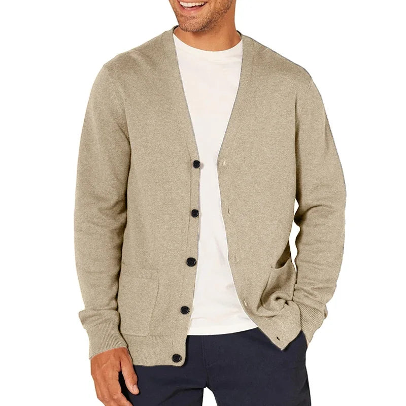 Arden Men's light knit button down cardigan
