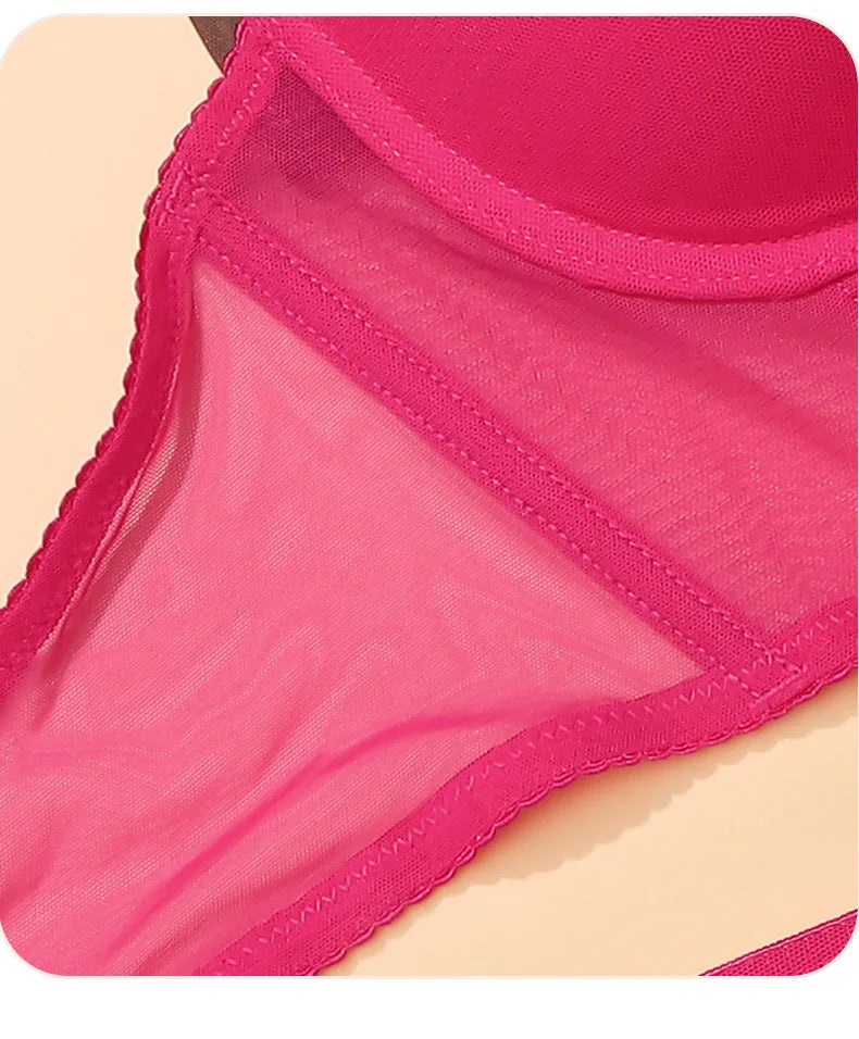 Sorelle Women's 2 Pc sheer bustier lingerie set