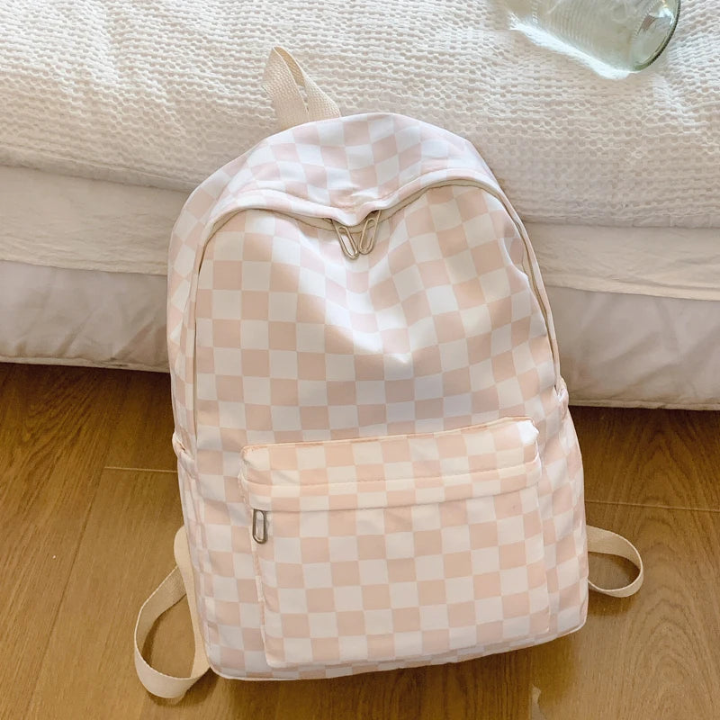 Lomi3 Women's Y2K checker backpack