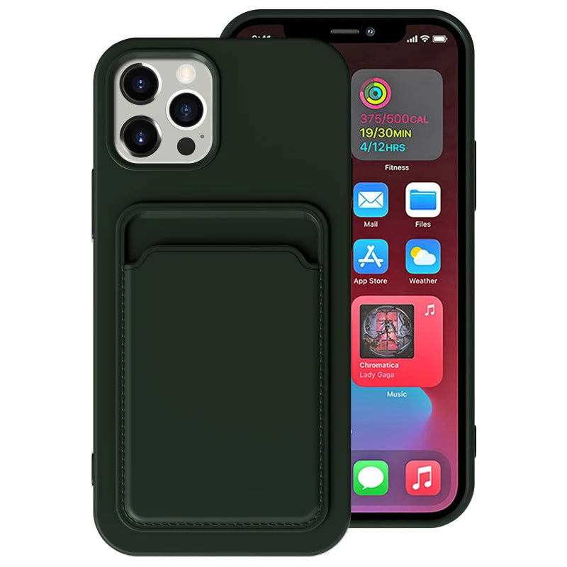 Nexa matte push slot wallet iPhone case