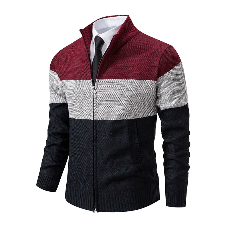 Arden Men's striped zip up sweater