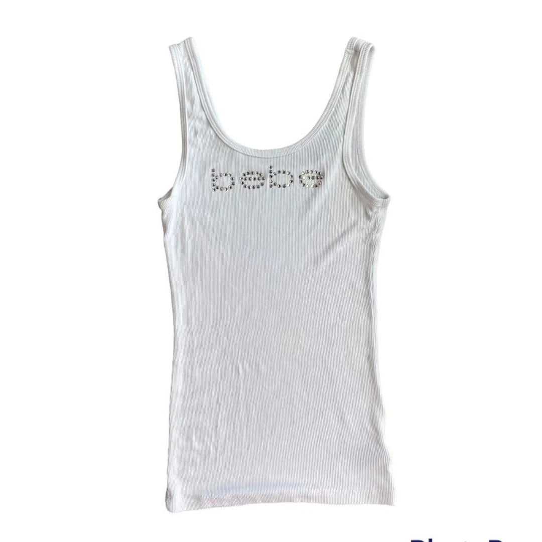 Lomi3 Women's Y2K rhinestone bebe tank