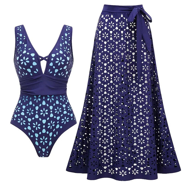 Sonlae Women's 2 Pc broderie anglaise swimwear set