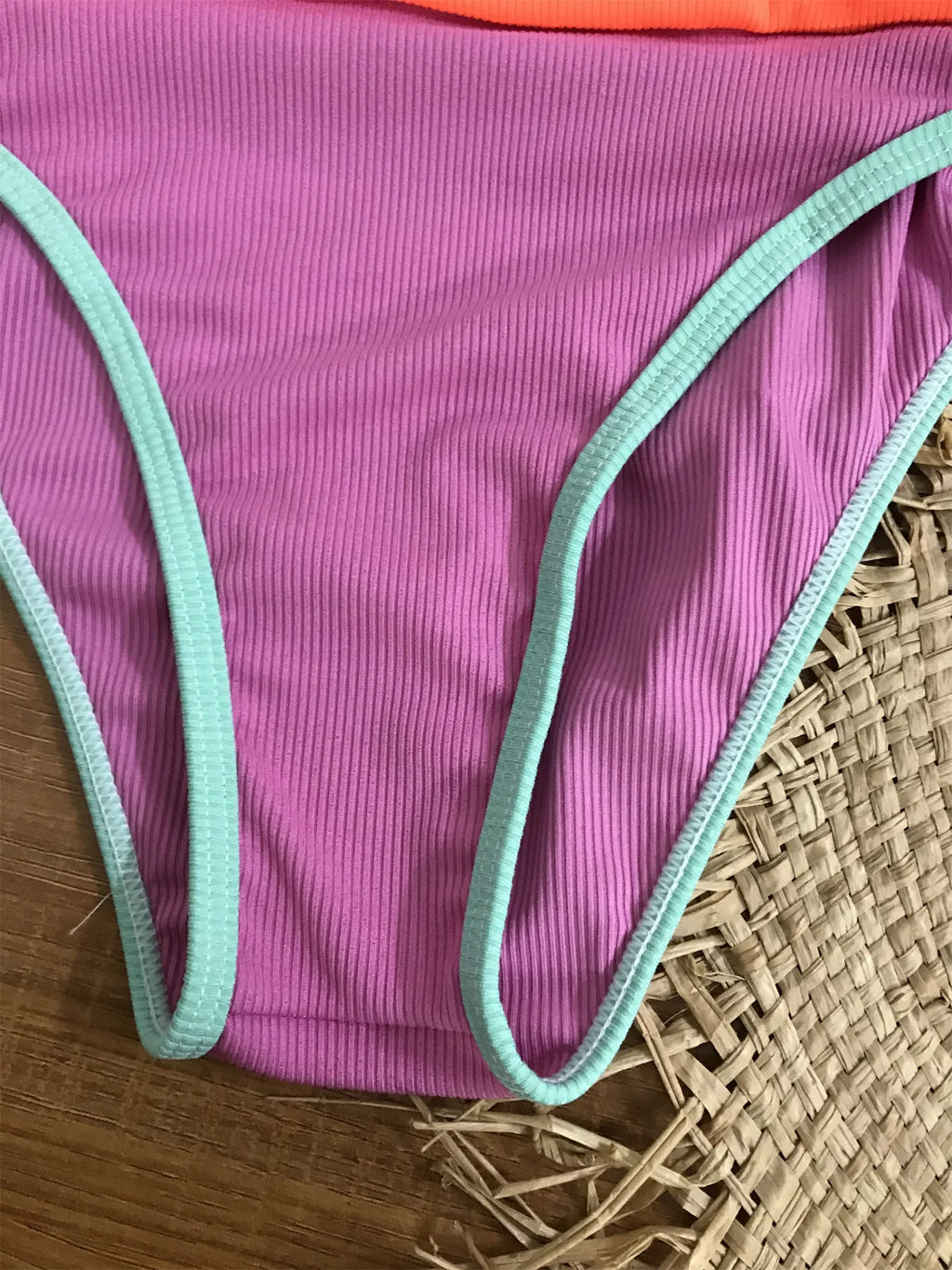 Sonlae Women's 2 Pc multicolor x cross strap patch swimwear set