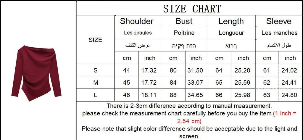 Sorelle Women's slanted shoulder ruched blouse