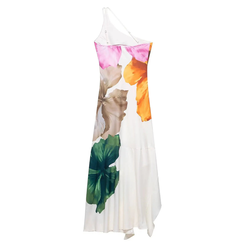 Sorelle Women's single shoulder multicolor floral dress