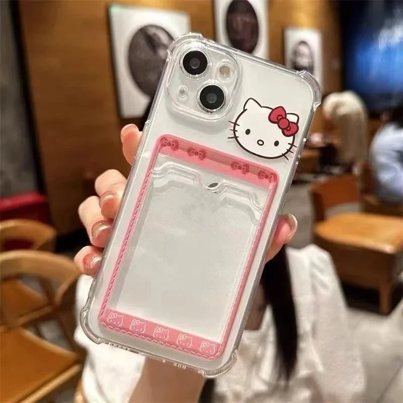 Hello Kitty polaroid/card slot iPhone case