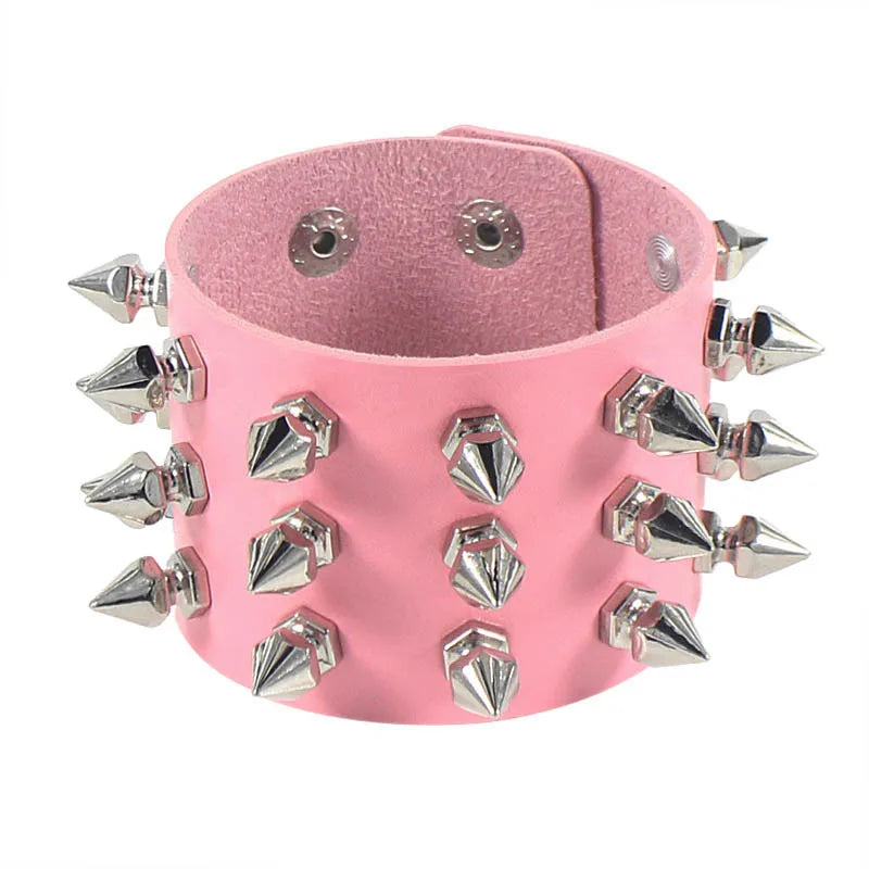 Lomi3 Women’s spiked punk bracelet