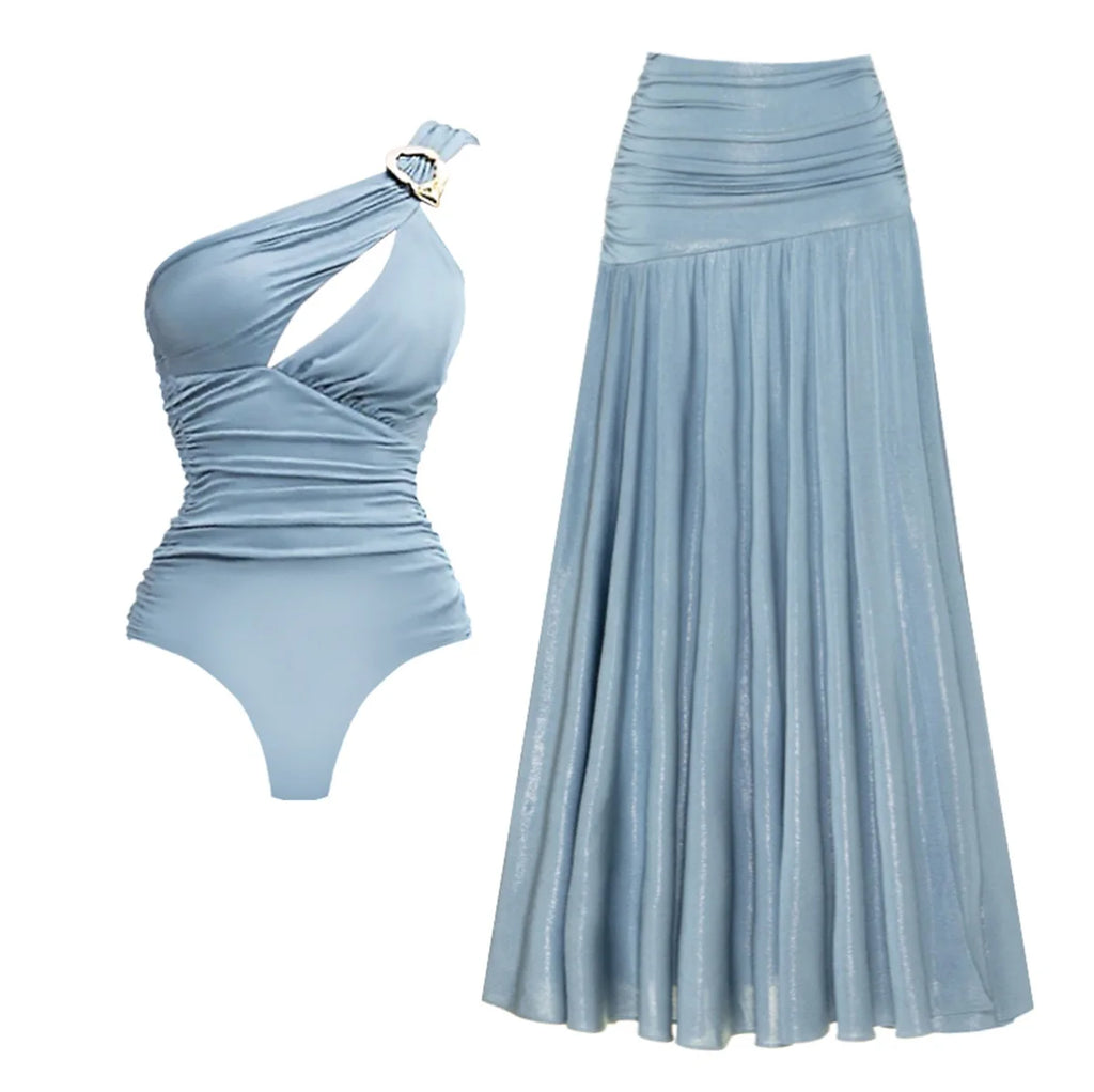 Sonlae Women's 2 Pc ruched swimwear set