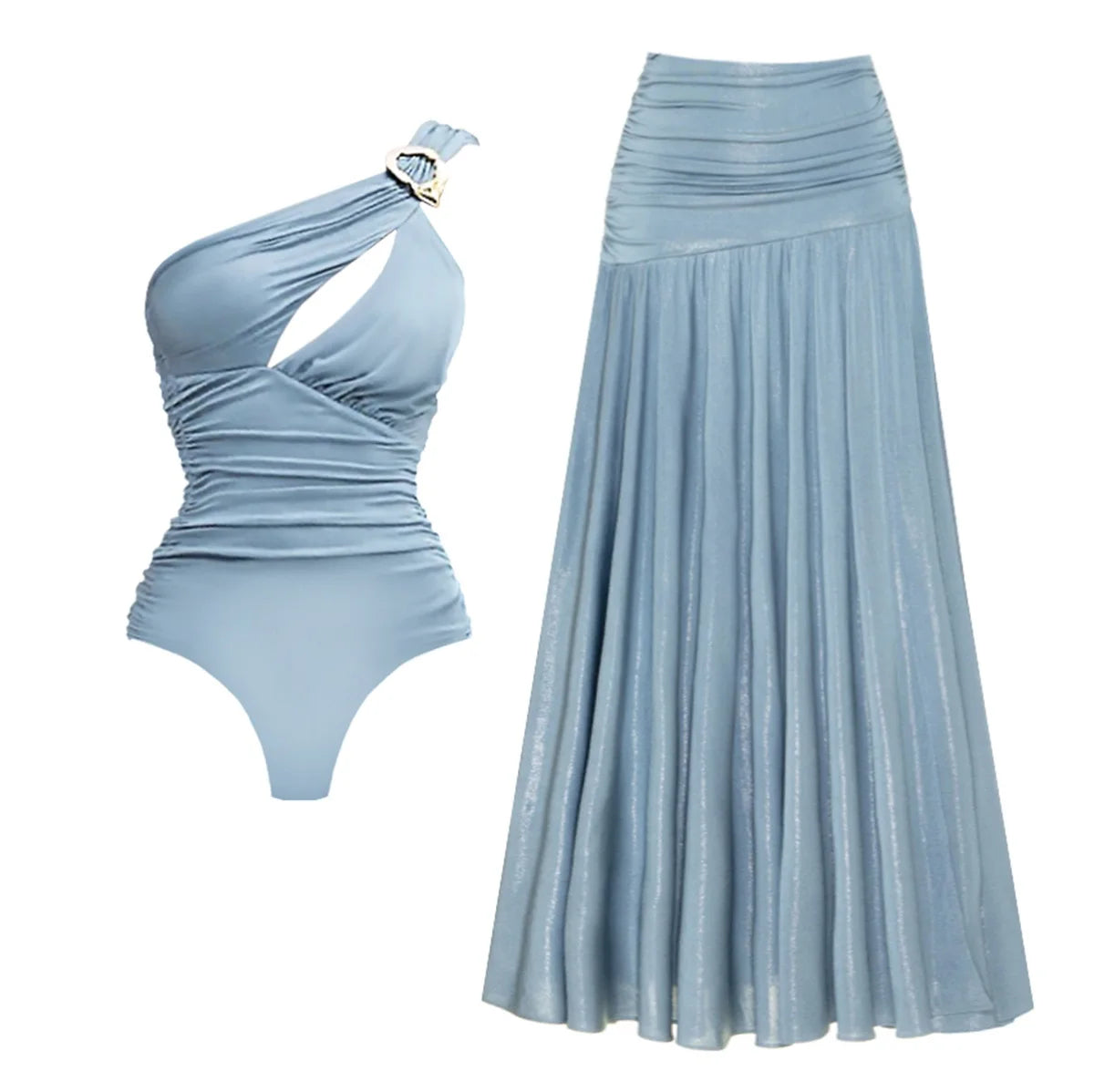 Sonlae Women's 2 Pc ruched swimwear set