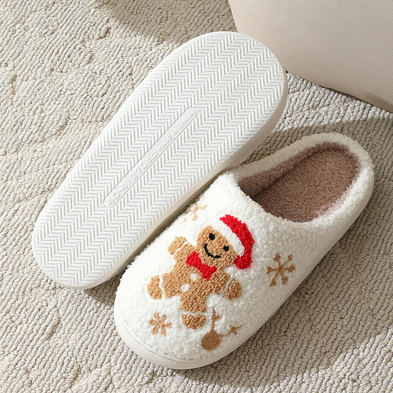 Hollyco Christmas Women's plush house slippers