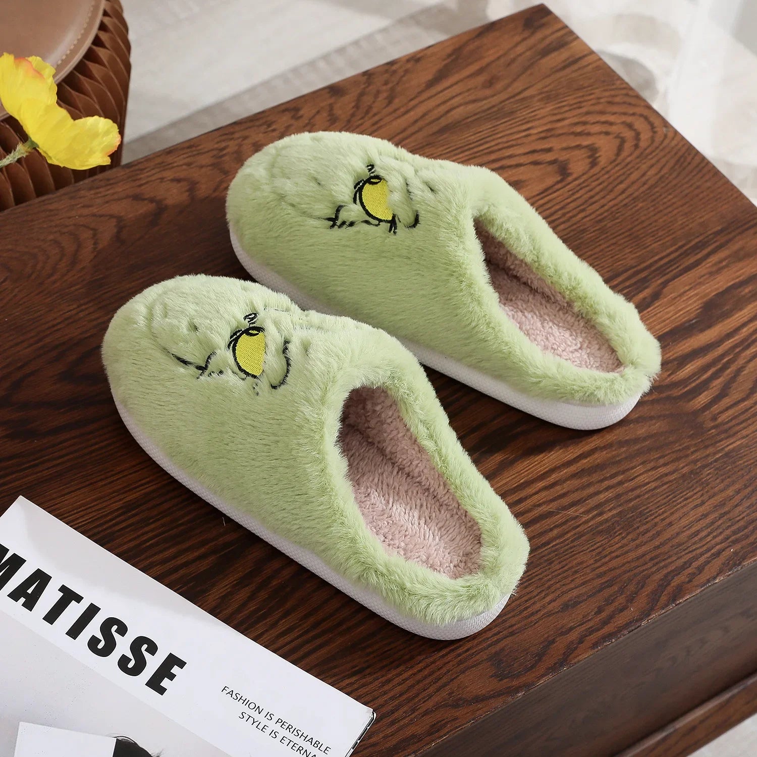 Grinch Women's plush house slippers