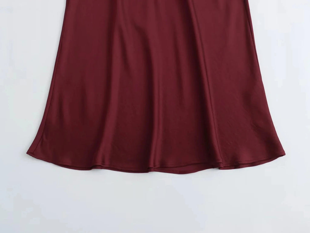 Sorelle Women's long satin maxi skirt