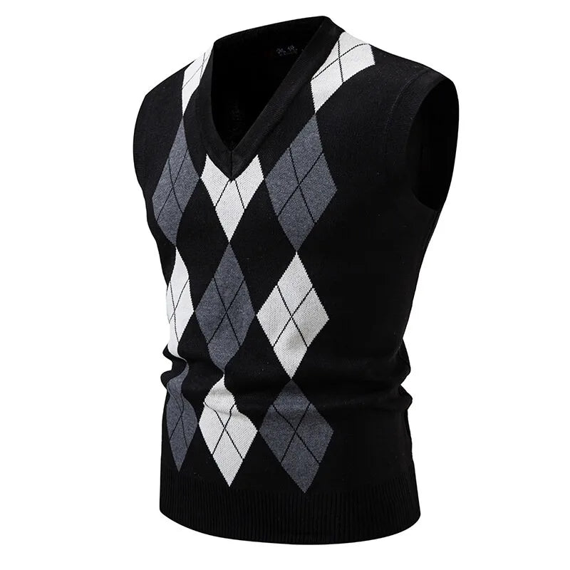 Arden Men's classic argyle knit vest