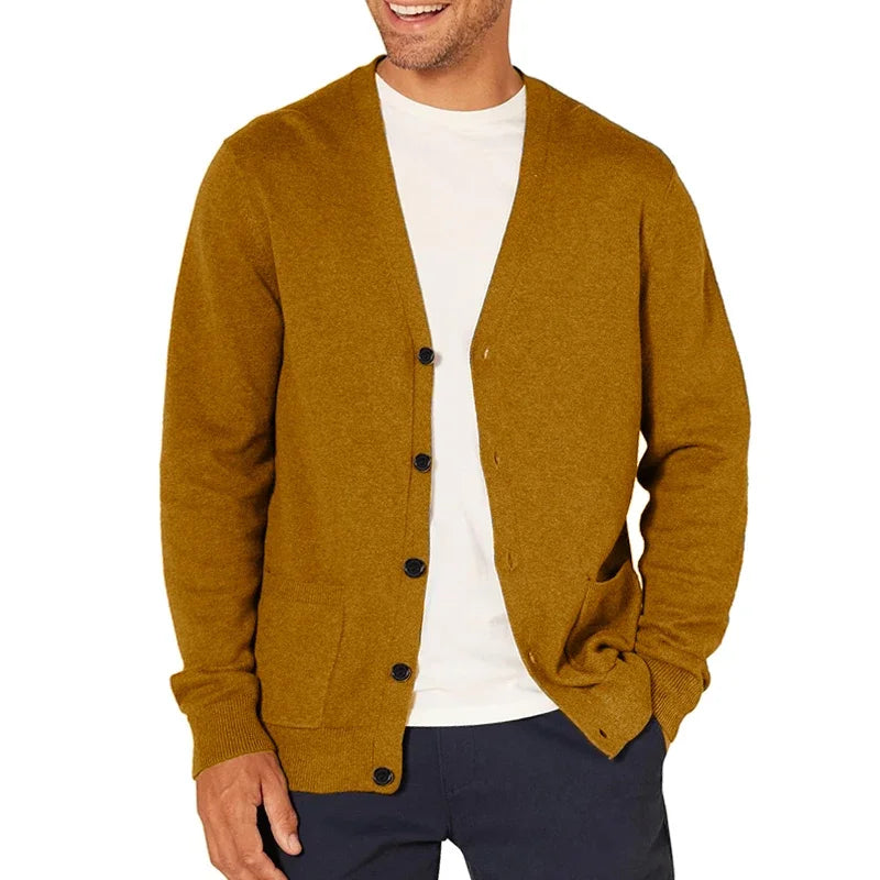 Arden Men's light knit button down cardigan