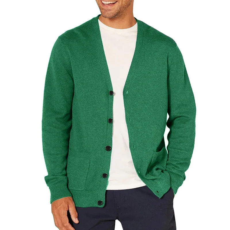 Arden Men's light knit button down cardigan