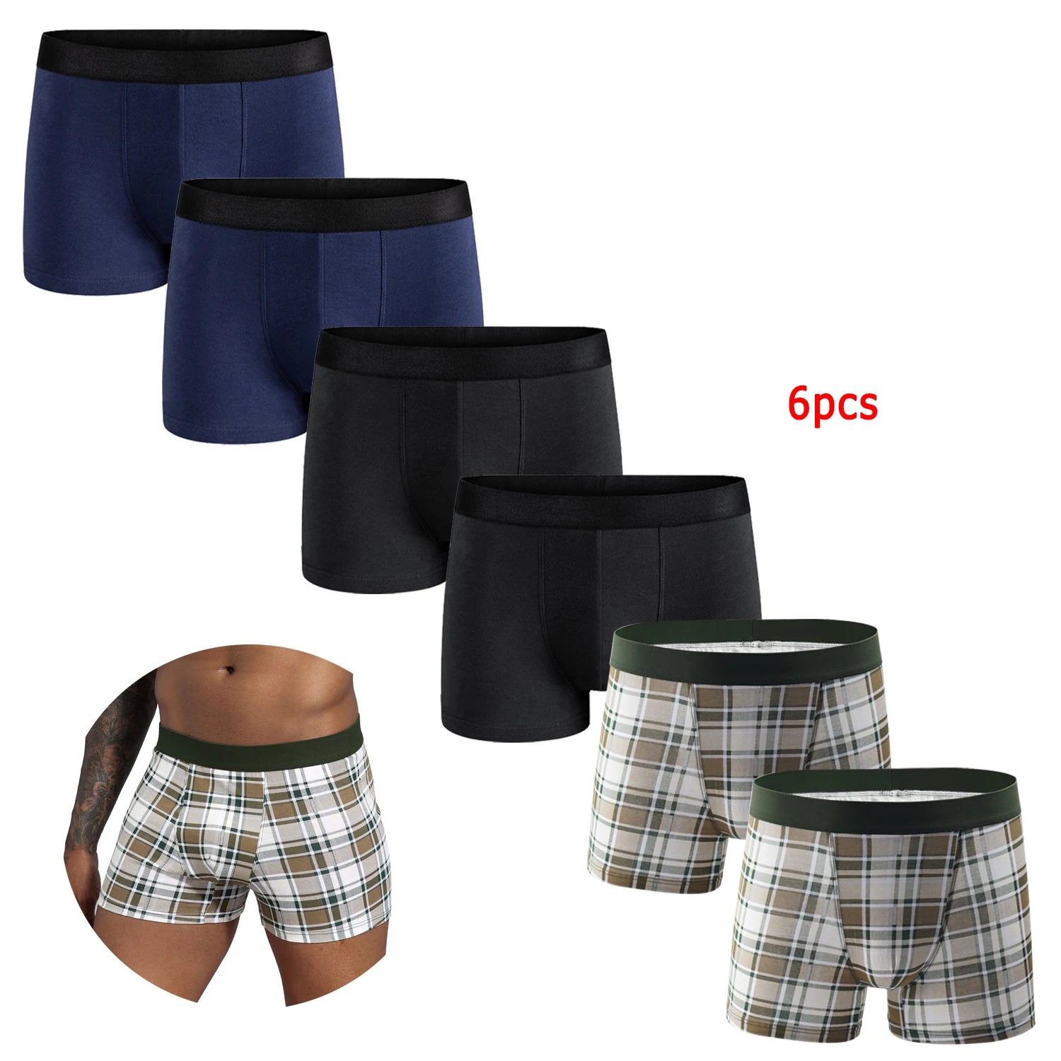 Arden Men's 6 Pc variety boxer set