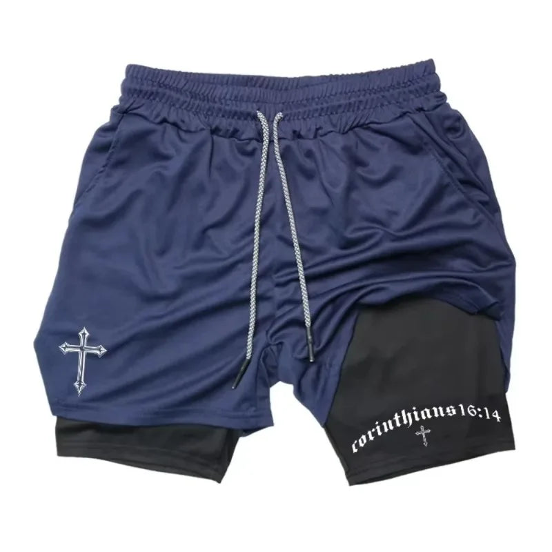 Valor men’s Christian compression workout shorts
