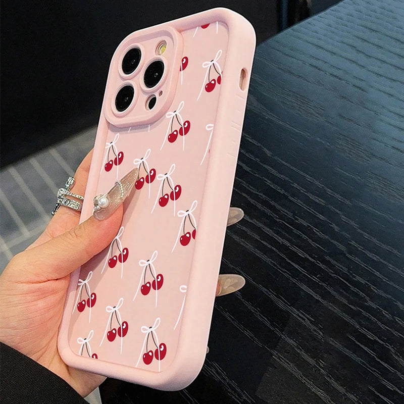 Nexa coquette cherry bow iPhone case