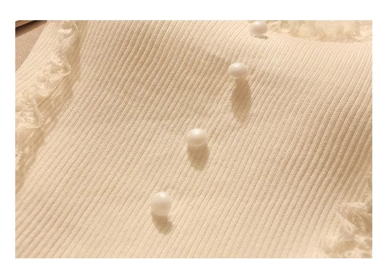 Sorelle Women's stretchy coquette tank with lace trim