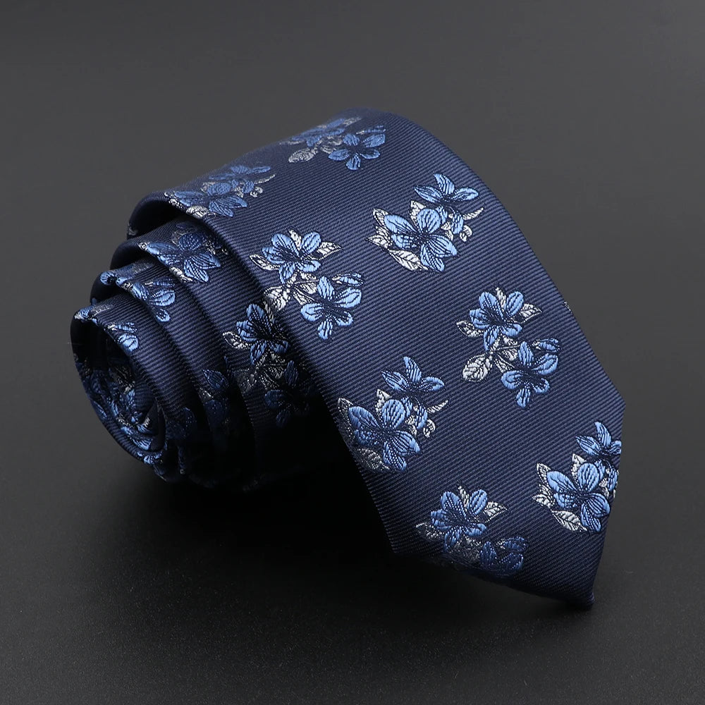 Arden Men's jacquard vibrant floral print tie