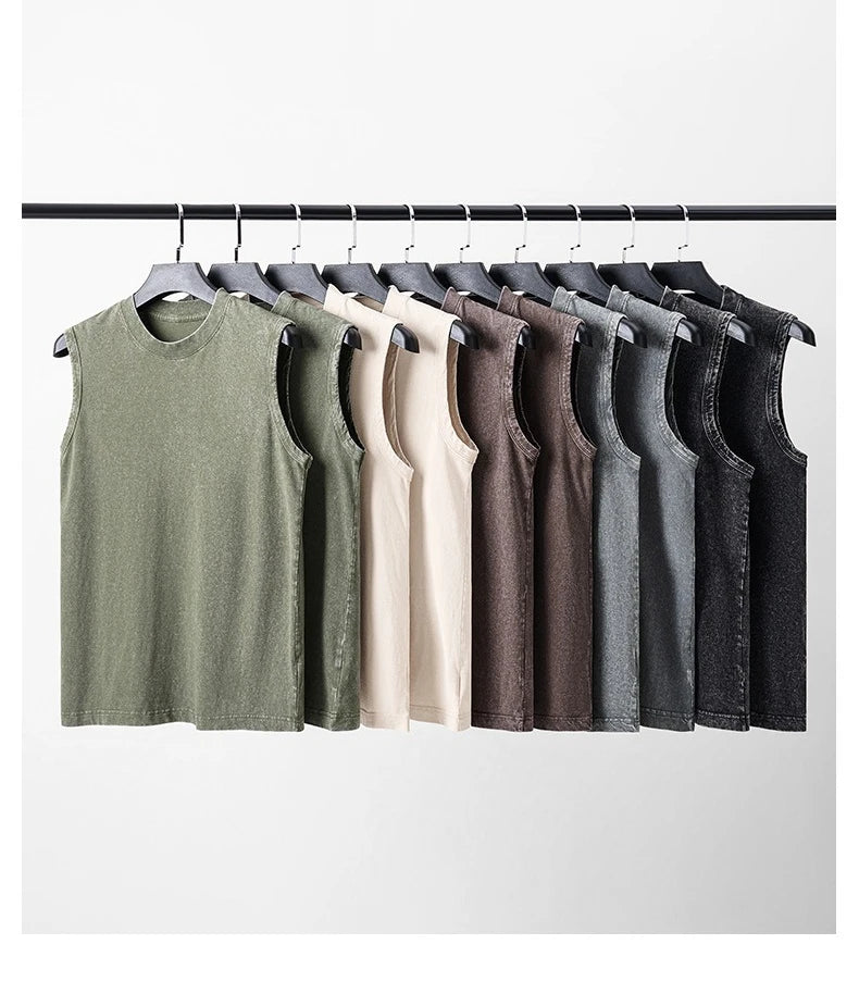 Arden Men's retro washed thick muscle shirt