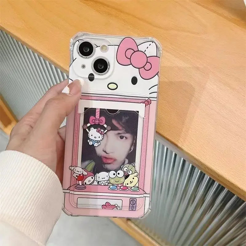 Hello Kitty polaroid/card slot iPhone case