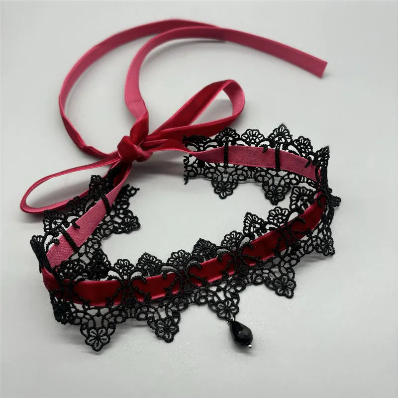 Nocturne Women’s 2 Pc adjustable gothic chokers