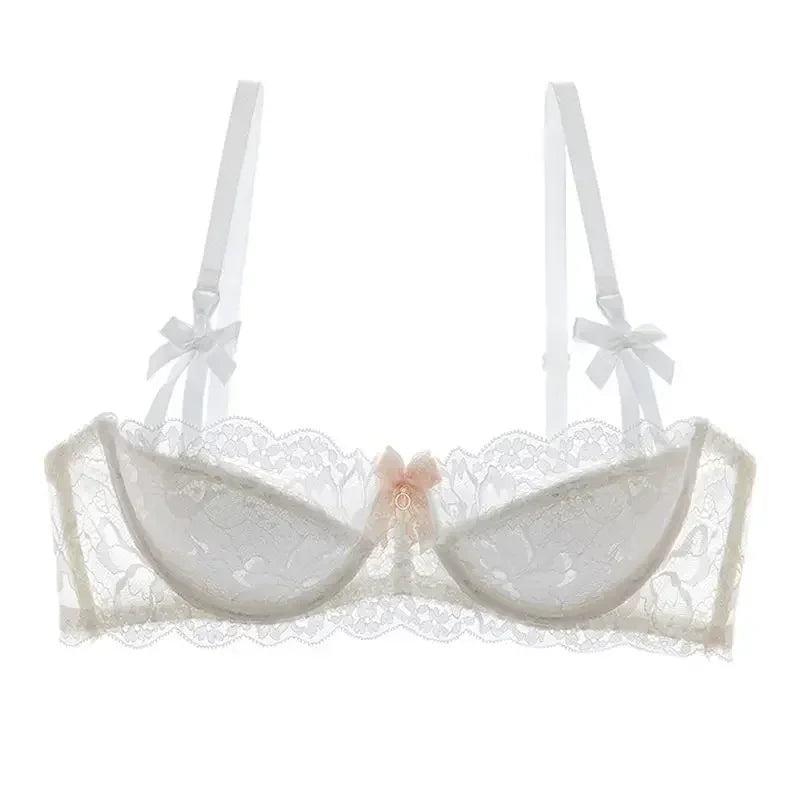 Sorelle Women's low cut lace bra with bow details