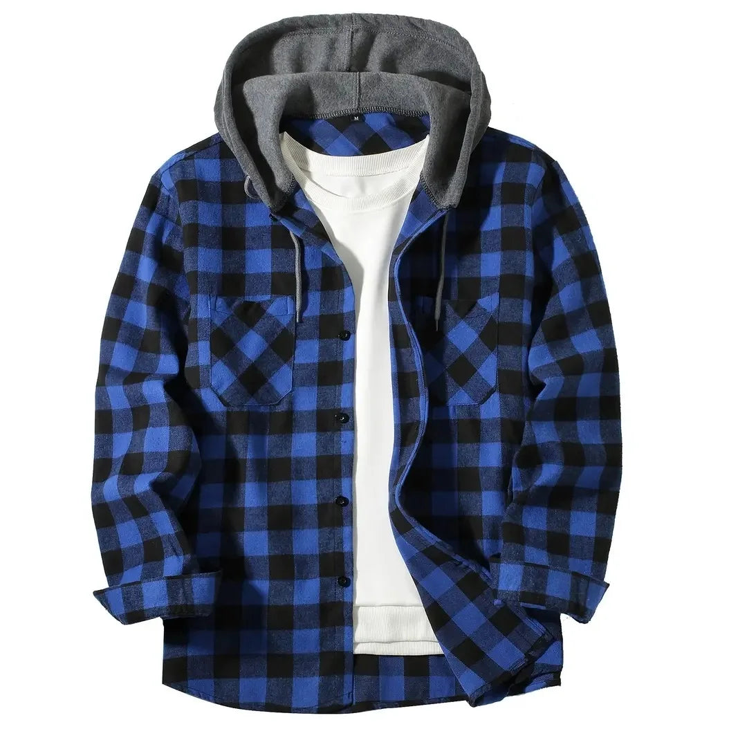 Arden Men's light weight flannel with hood