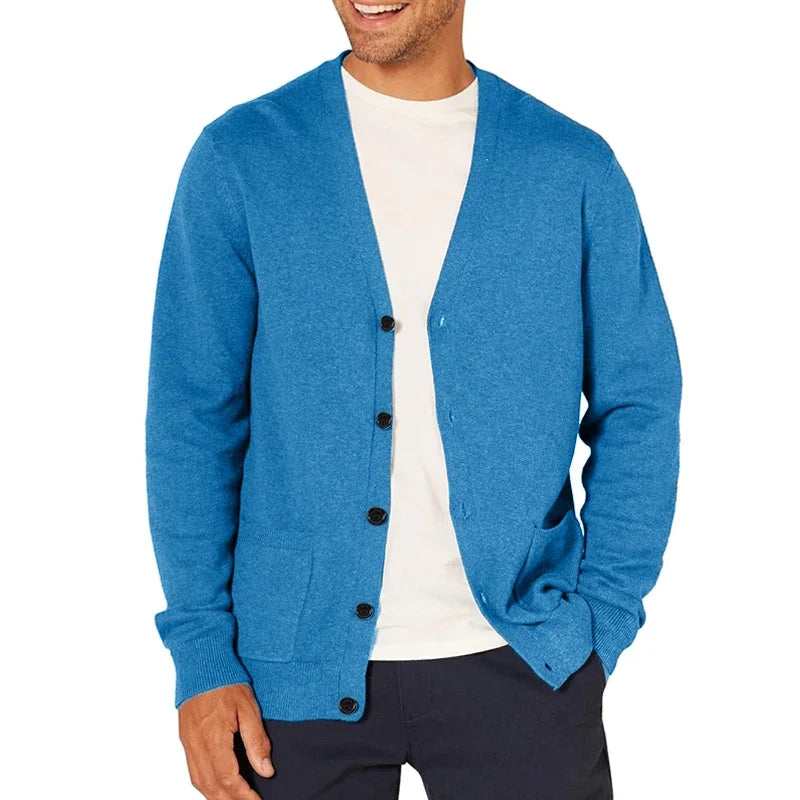 Arden Men's light knit button down cardigan