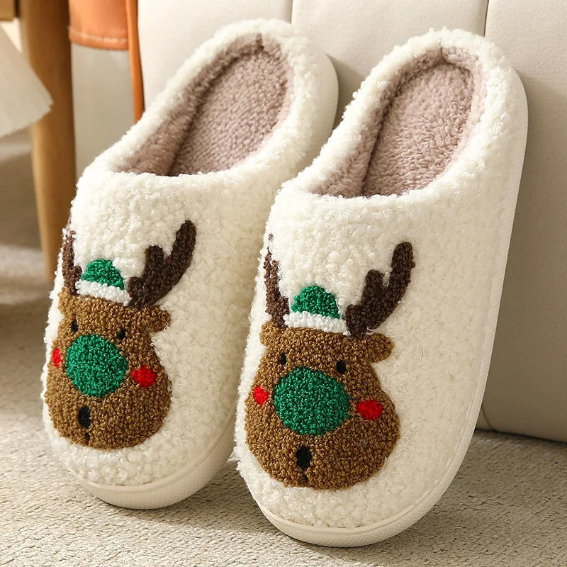 Hollyco Christmas Women's plush house slippers