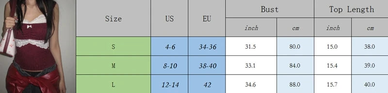 Lomi3 Women's Y2K lace trim came with bow accent