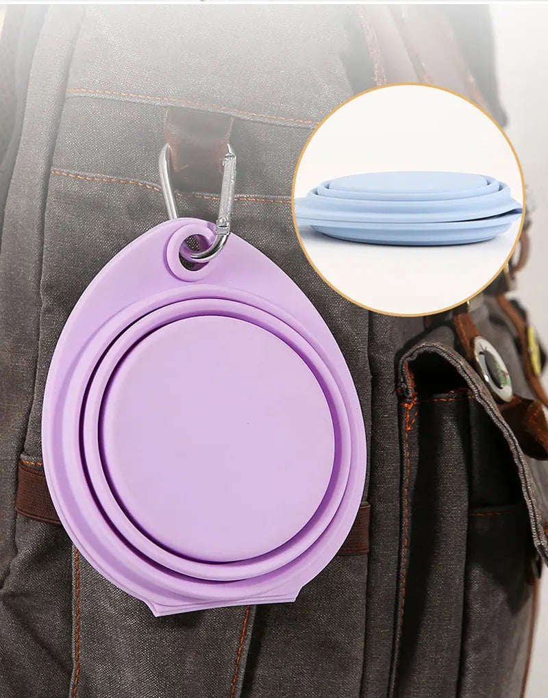 Nomu foldable double sided travel pet bowl