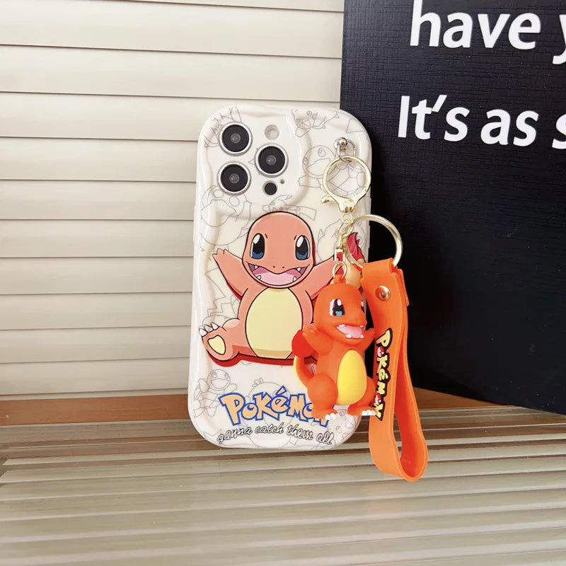 Pokemon iPhone case with charm wrist band