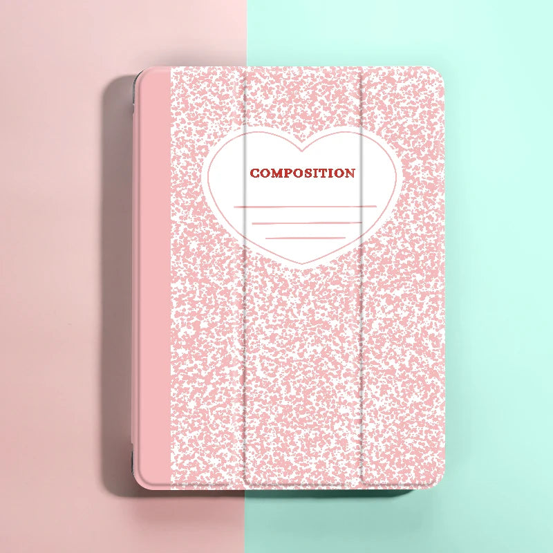 Nexa pink composition Notebook iPad case