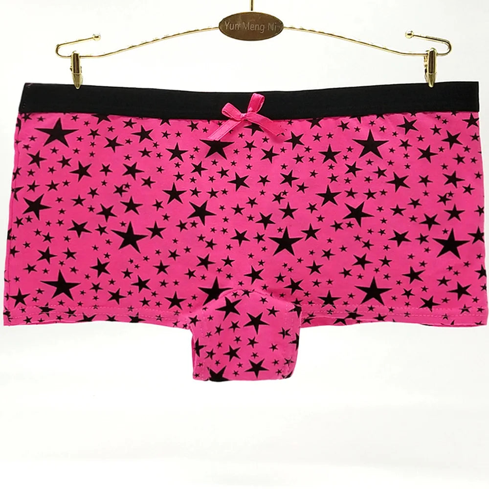 Lomi3 Women's Y2K 5 Pc star boy short panties set