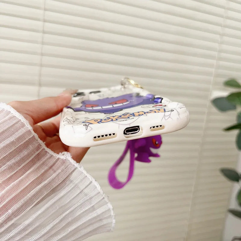 Pokemon iPhone case with charm wrist band