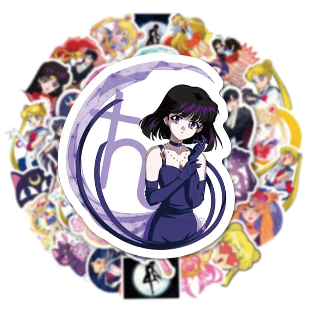 50 Pc Sailor Moon Stickers