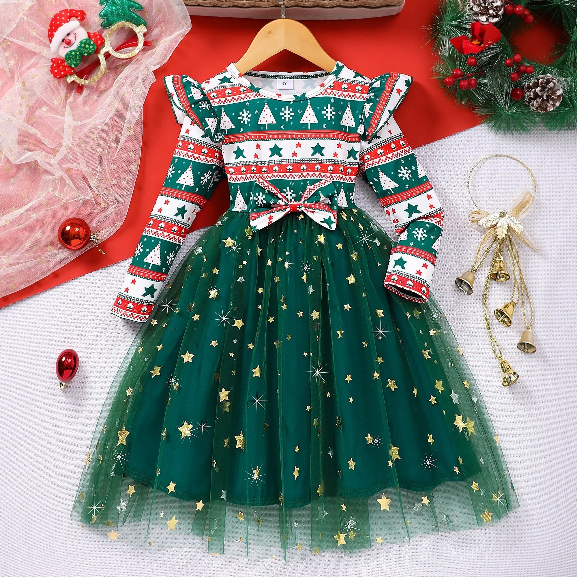 Hollyco Christmas Girl's festive dress