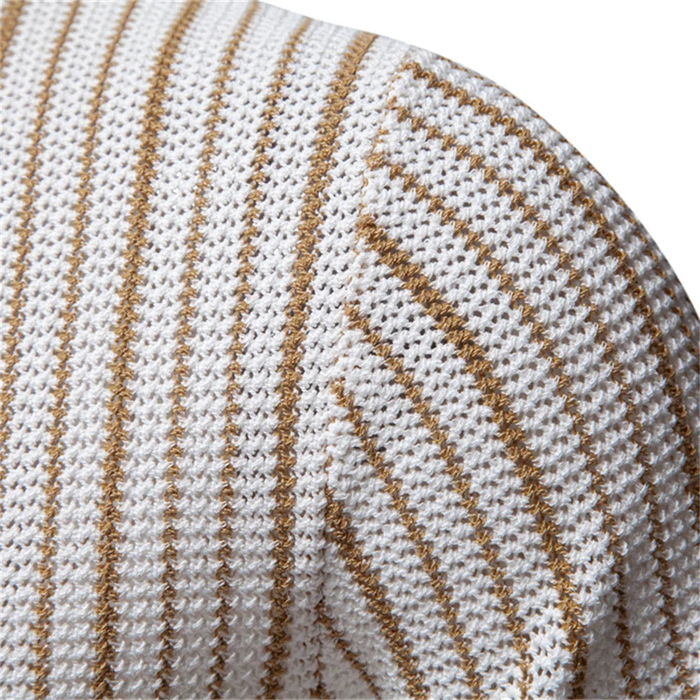 Arden Men's knit striped button down shirt