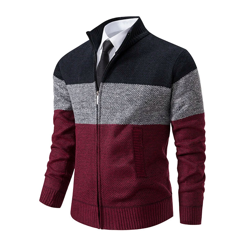 Arden Men's striped zip up sweater