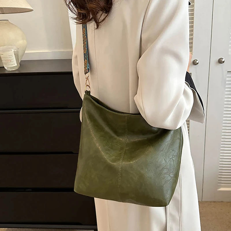 Kora Women's retro leather boho tote