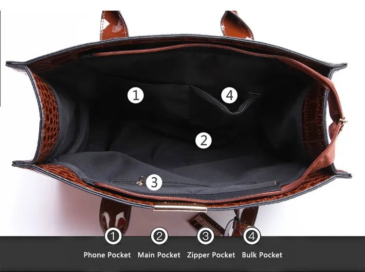 Luxa Women's crocodile leather purse