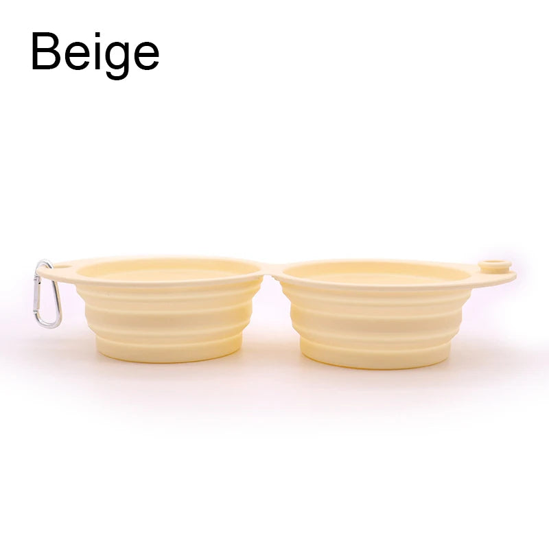 Nomu foldable double sided travel pet bowl