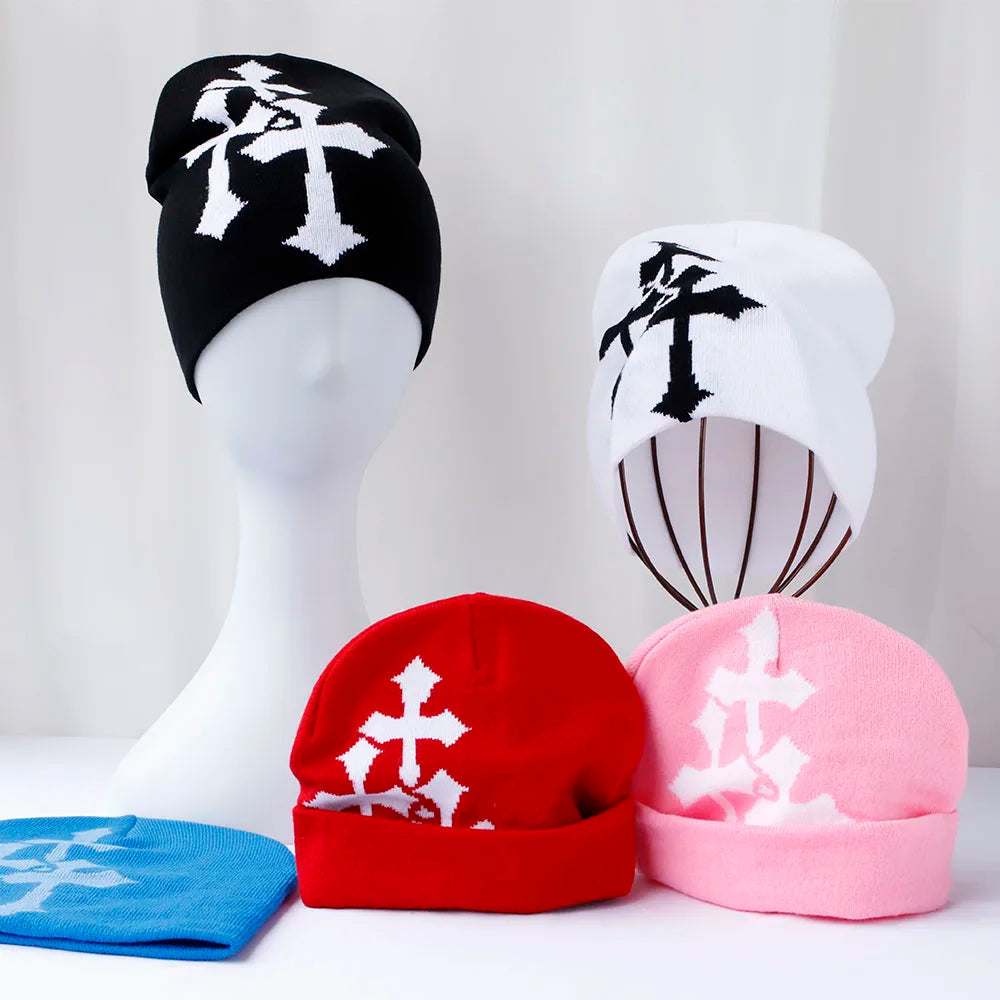 Eterna unisex triple cross knit beanie